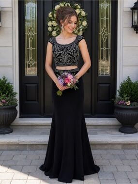 blush black prom dress 9613 Blush by Alexia